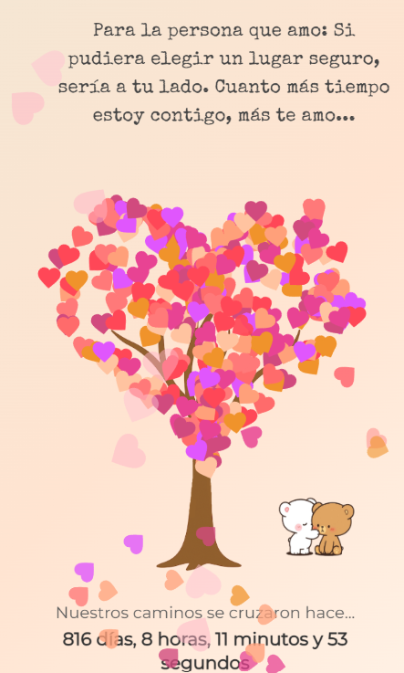 Personalizar Árbol del amor